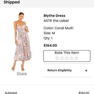 ASTR the label Blythe dress size M